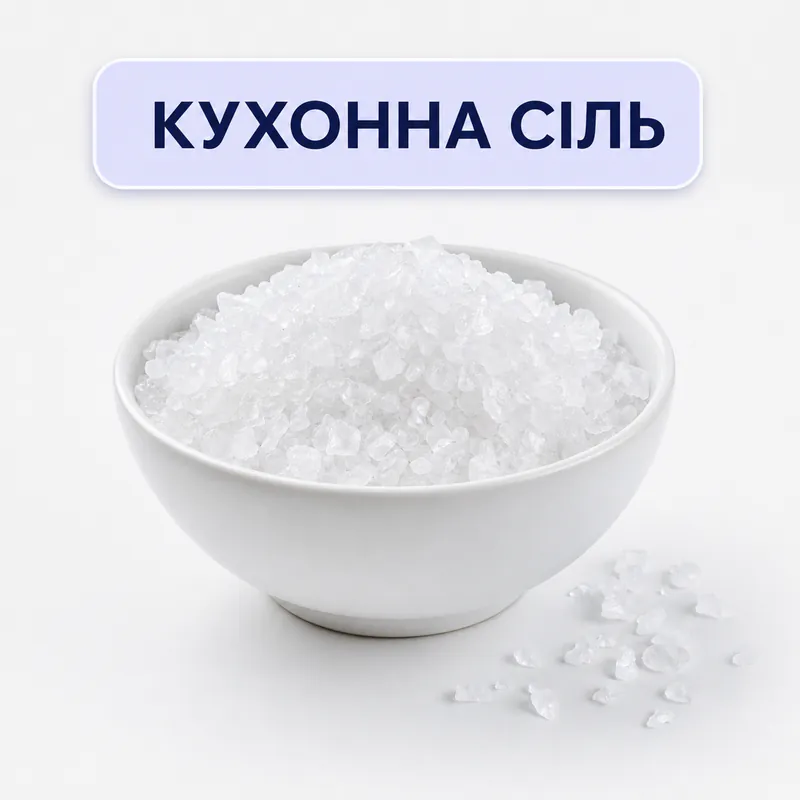 Кухонна сіль — Звичайна сіль із кухні
